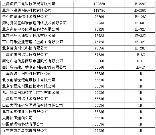 第30次CNNIC報告附錄:互聯網基礎資源附表